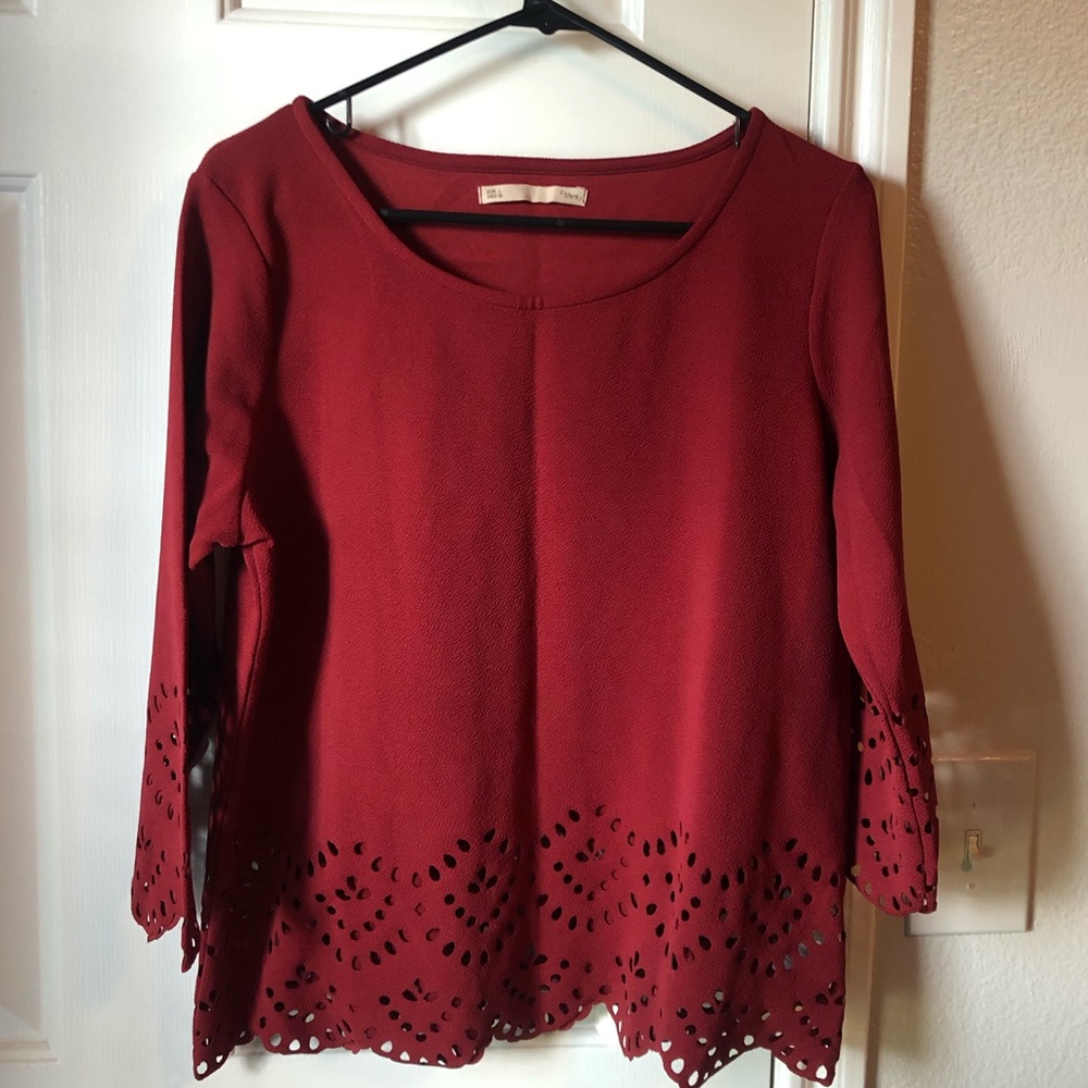 Crepe Cutout Top